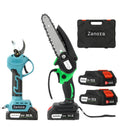 ZanoraGarden® Zaag en Snoei bundel incl. 4 led-accu's 